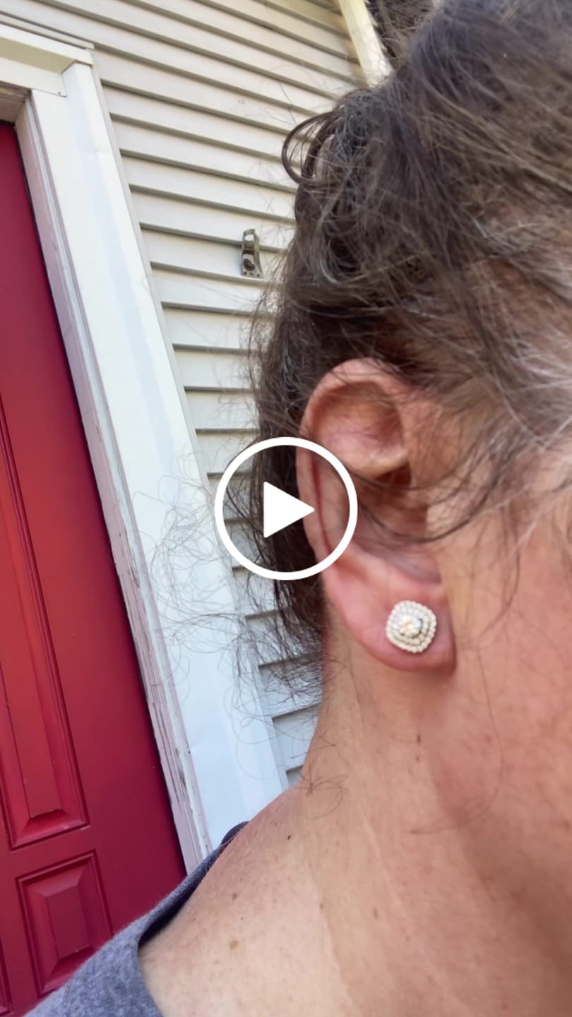Customer video review of Moissanite by Cate & Chloe Lucy 18k Gold Plated 925 Sterling Silver Stud Earrings 1.0tcw