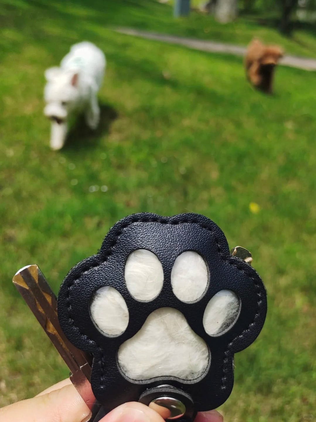Customer photo review of Pet Fur Memorial Charm