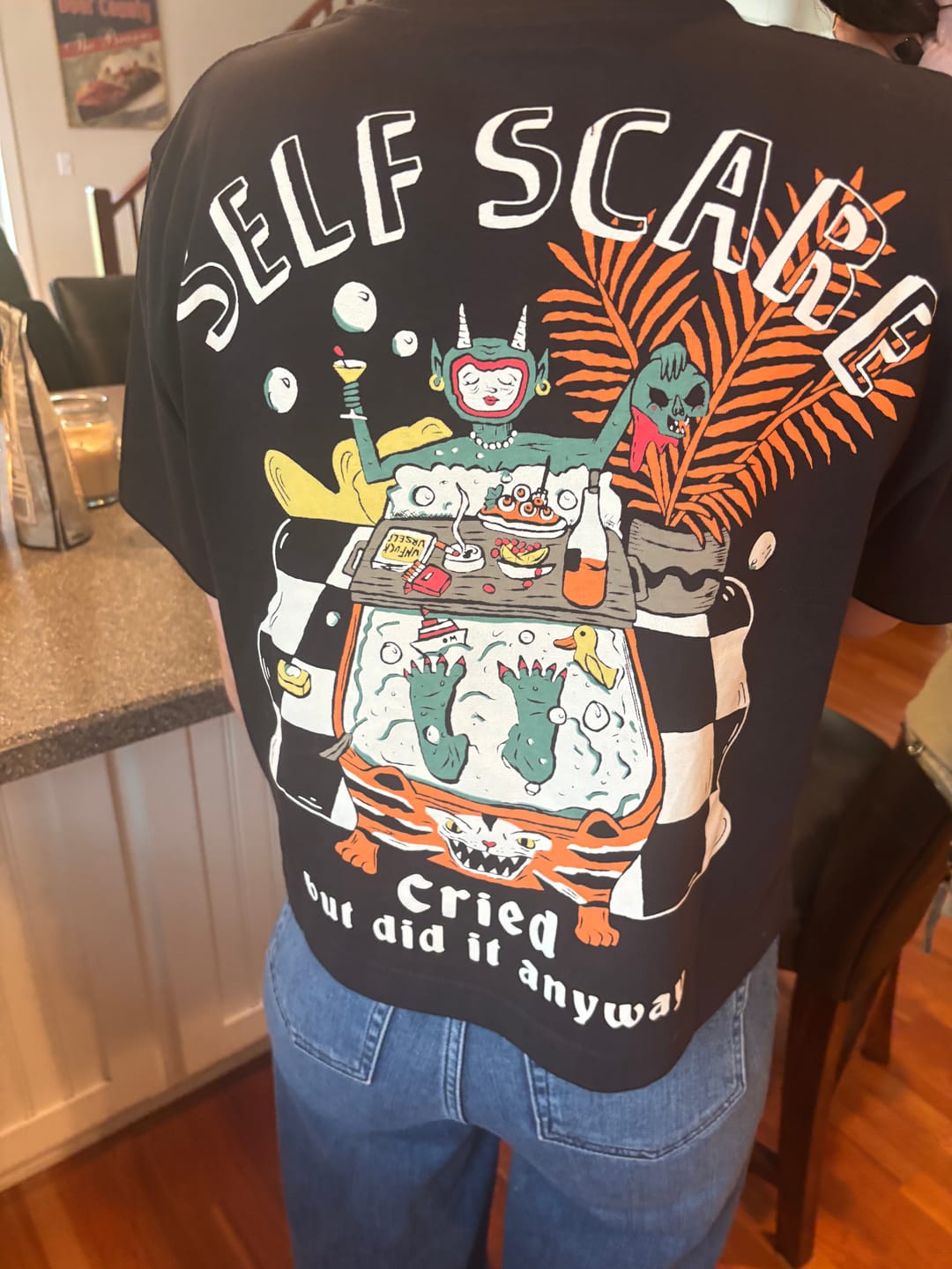 Customer photo review of Self Scare T-Shirt