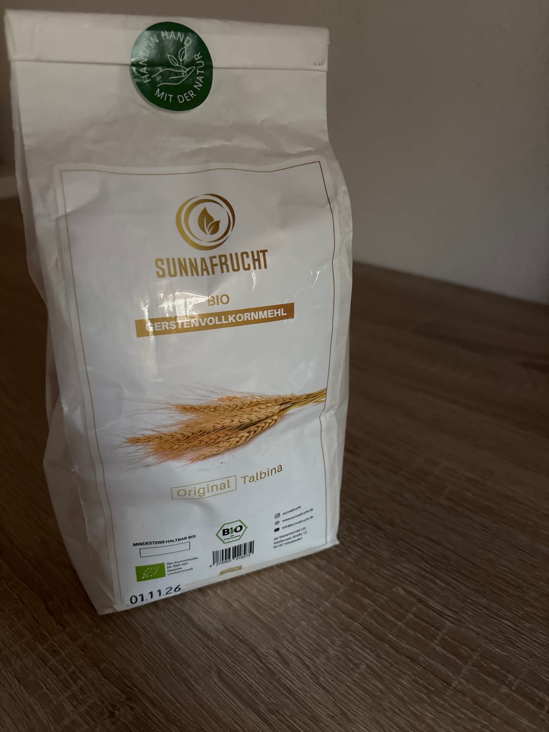 Customer photo review of Bio Gerstenvollkornmehl | Talbina Zutat | 1kg