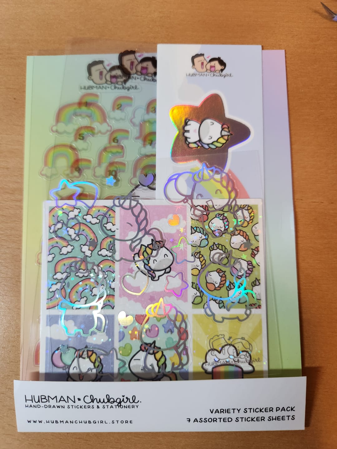 Customer photo review of Rainbow Unicorns Variety Sticker Pack