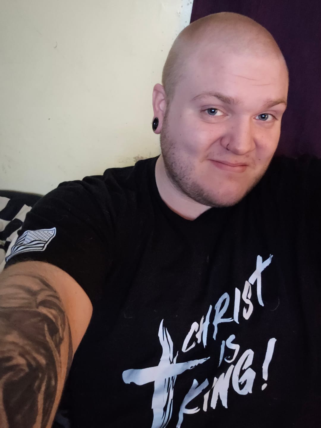 Customer photo review of Christ Is King T-Shirt