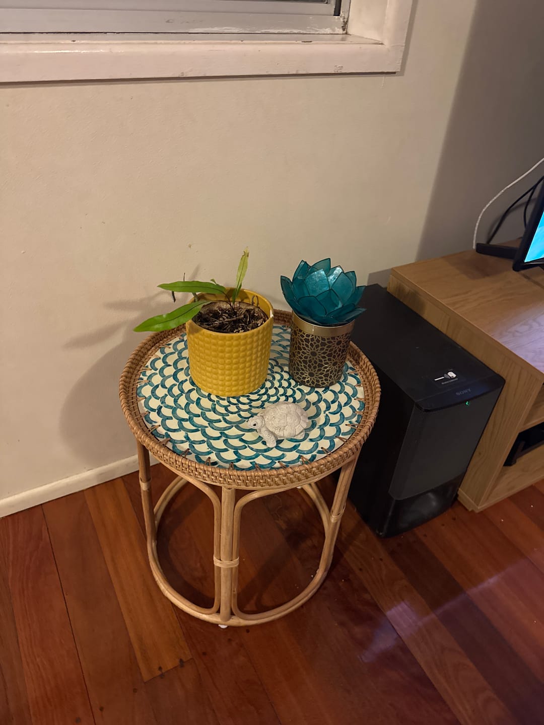 Customer photo review of Bloom Rattan Table