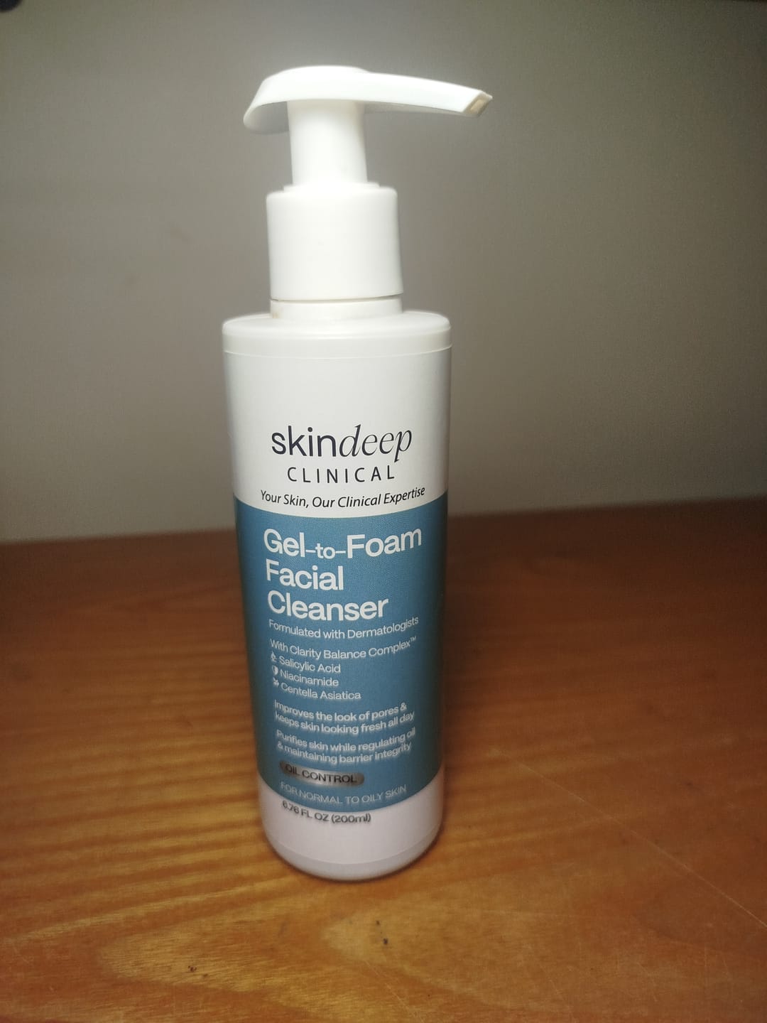 Customer photo review of Gel-to-Foam Facial Cleanser