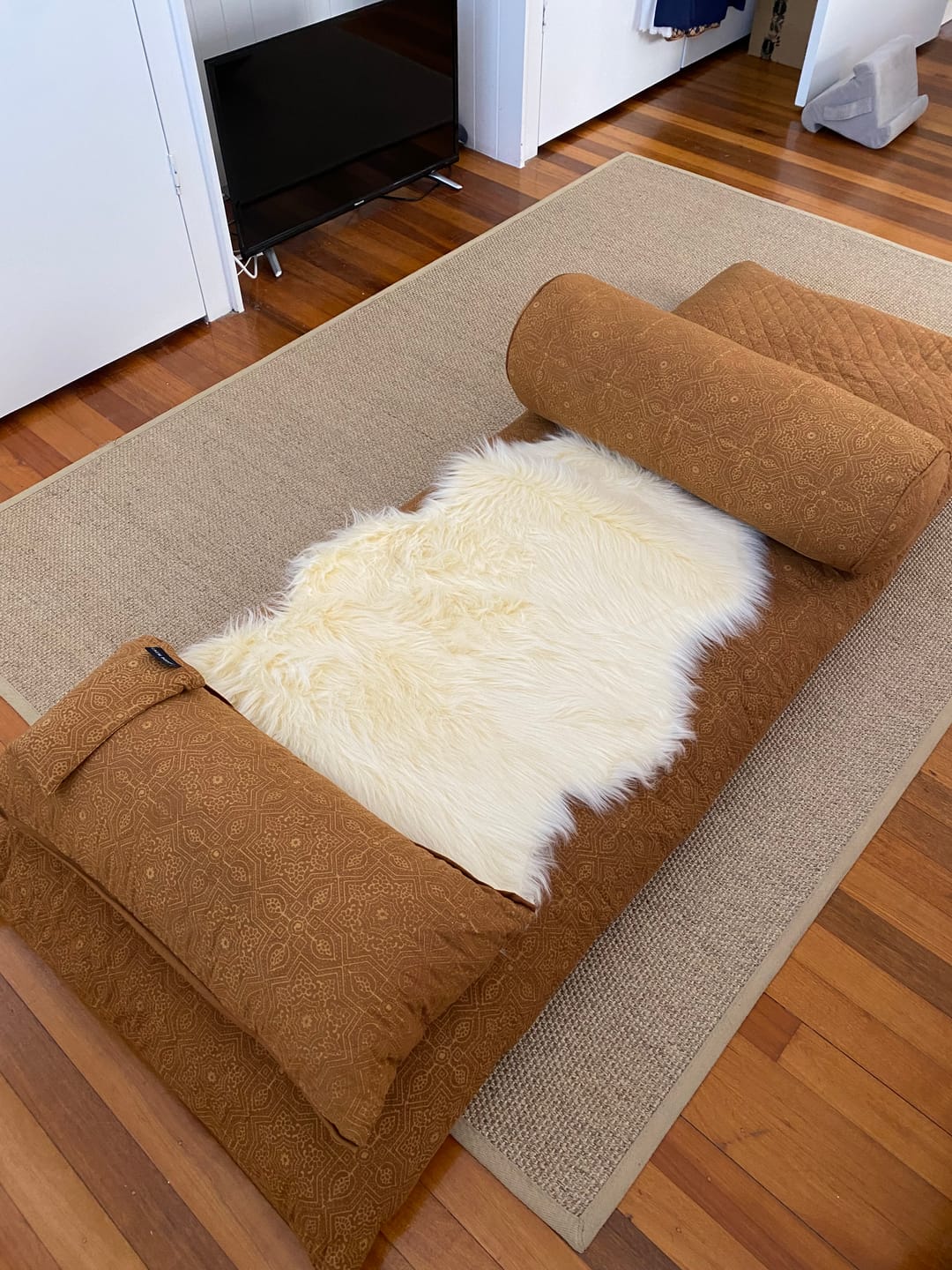 Customer photo review of Ananda Paisley Yoga Nidra and Meditation Comfort Bundle