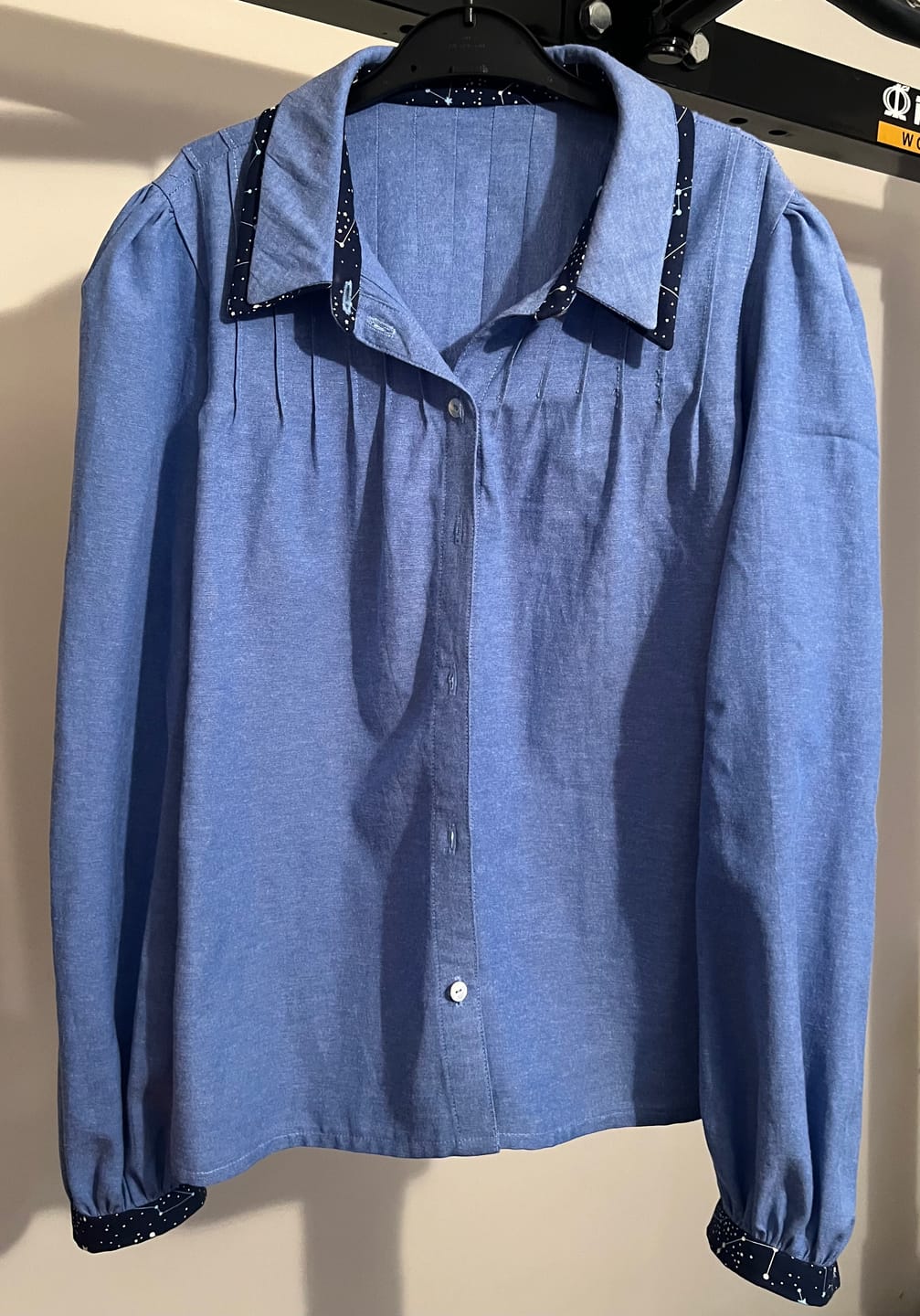 Customer photo review of Plain Blue Chambray Denim Fabric