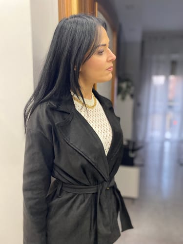 Customer photo review of Giacca effetto velluto GI50756 - Nero