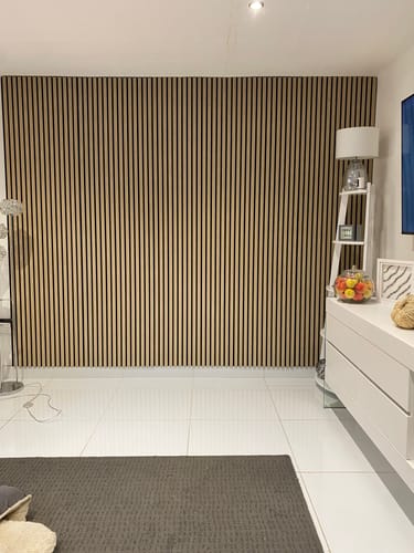 Customer photo review of Acoustic Slat Panel - Natural Oak