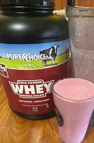 Customer photo review of Whey Protein Isolate Unflavored