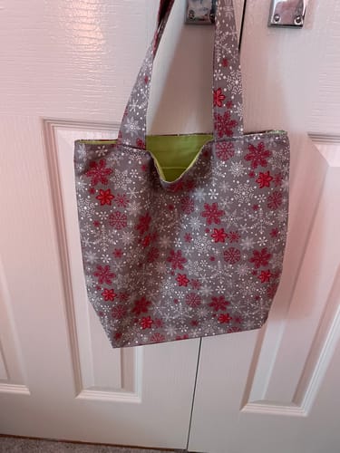 Customer photo review of 3 Metres Super Soft Christmas Print Poplin Cotton - 45" Wide (Stars Grey)