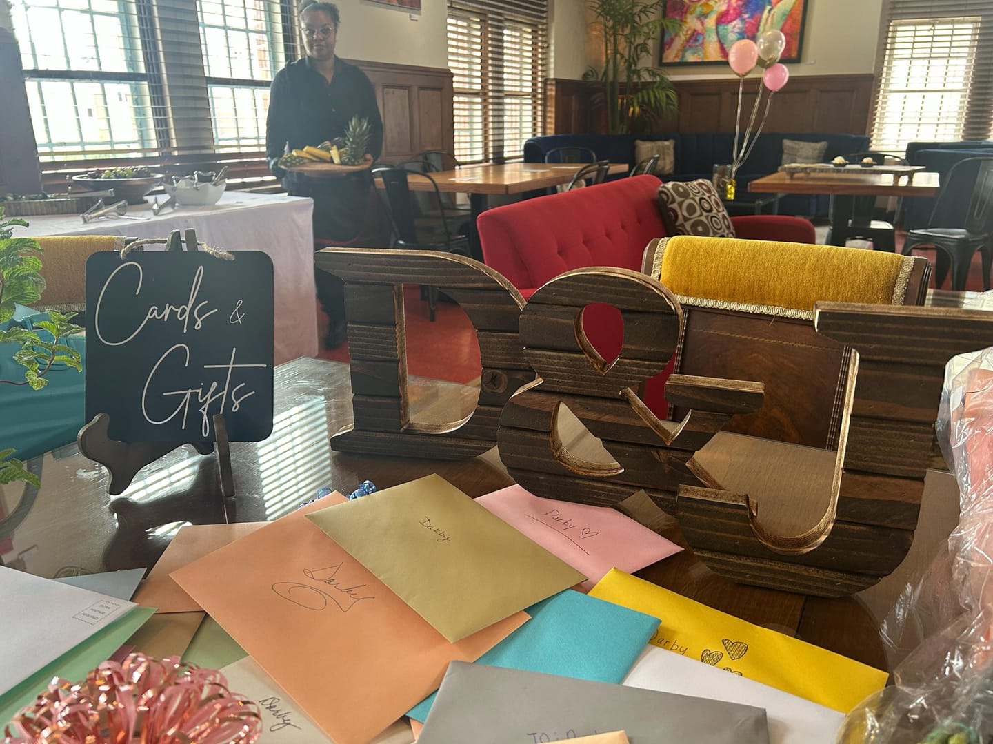 Customer photo review of Farmhouse Wood Slat Letters - Dark Pine