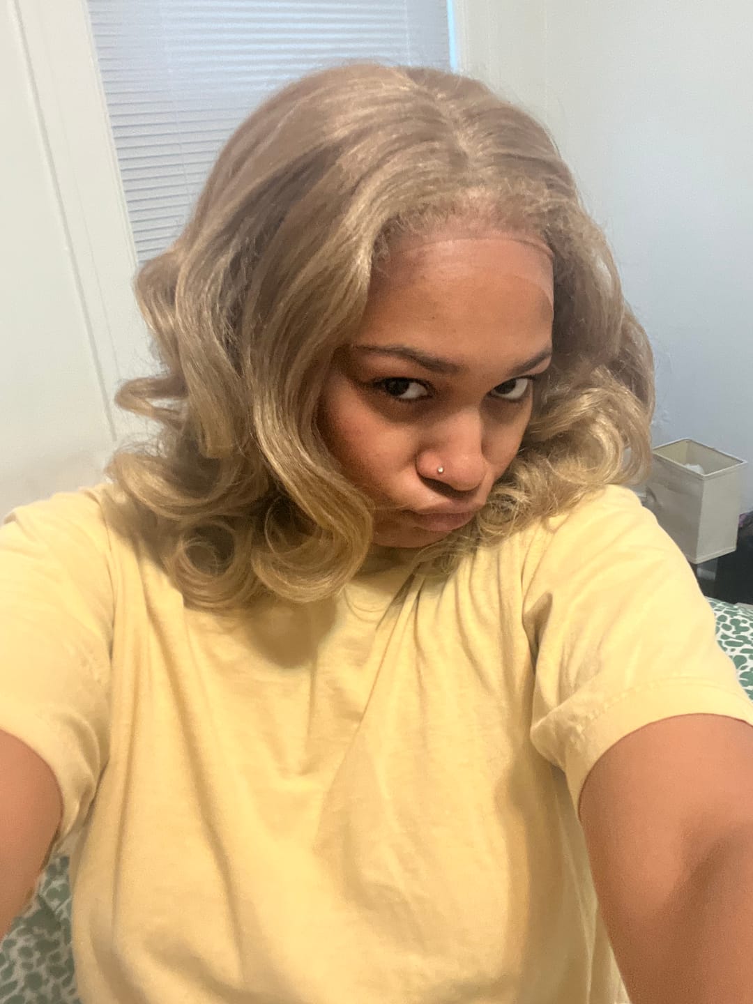 Customer photo review of Outre Melted Hairline Kinky Soft Edges Glueless HD Lace Front Wig - KINKYSOFT 2