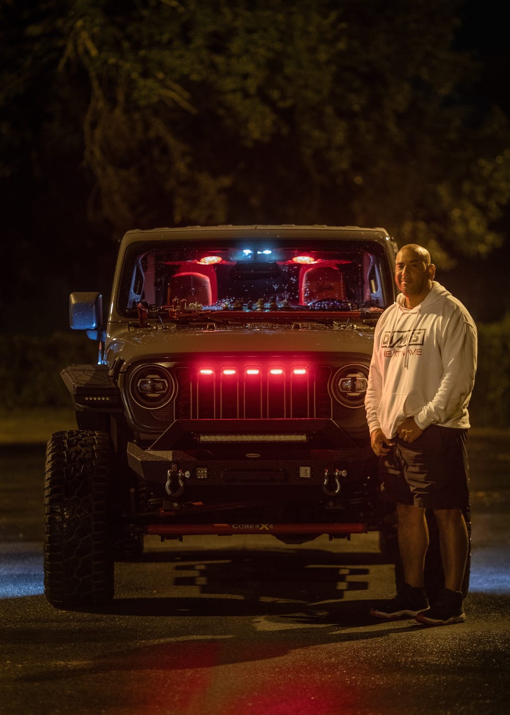 Customer photo review of Prerunner Amber/RGB Lights for 2024 JL JT Grille