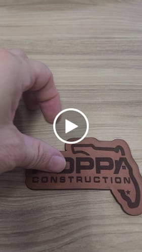 Customer video review of Custom Leather Patches