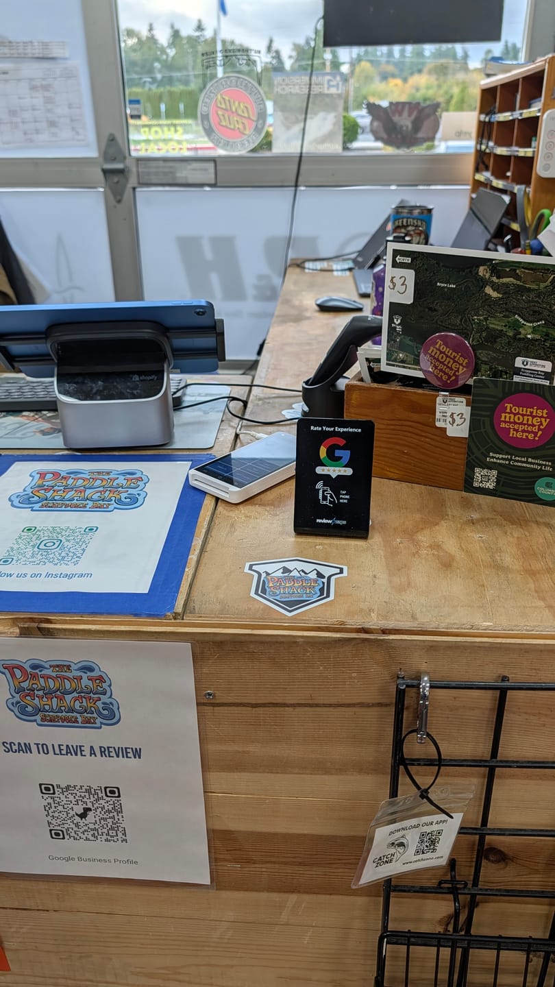Customer photo review of NFC Google Review Stand
