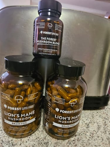 Customer photo review of Australian Grown Lions Mane Mushroom Capsules