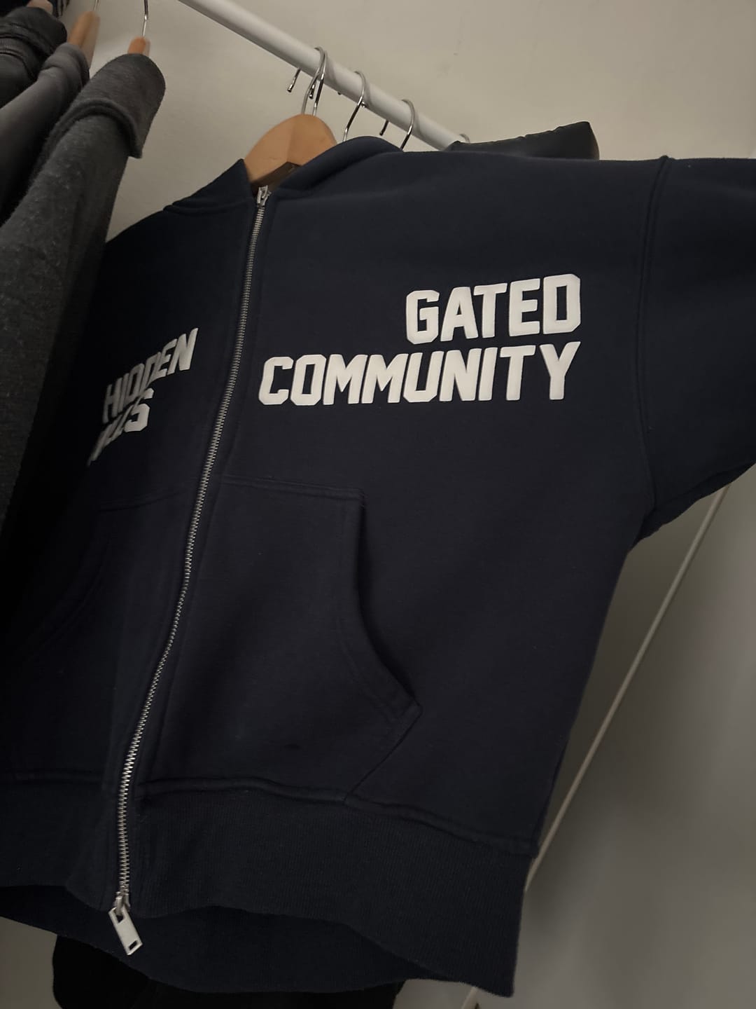 Customer photo review of GATED COMMUNITY ZIP HOODIE NAVY