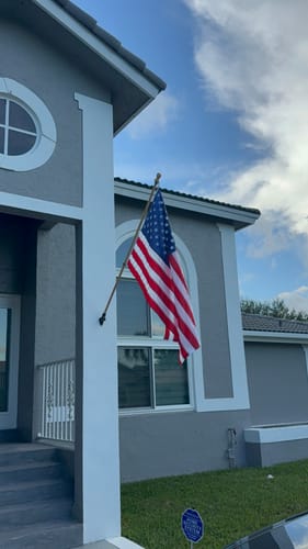 Customer photo review of 3' x 5' American Flag Set