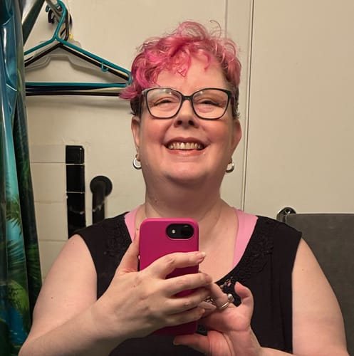 Customer photo review of Sleek Droplet Hoops