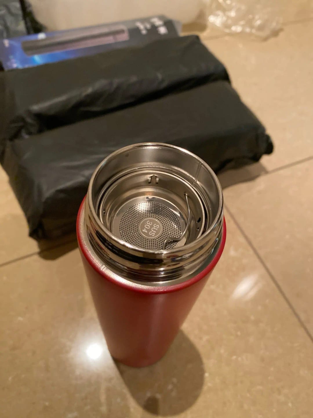 Customer photo review of Naturwide Edelstahl Thermobecher 500ml mit Temperaturanzeige