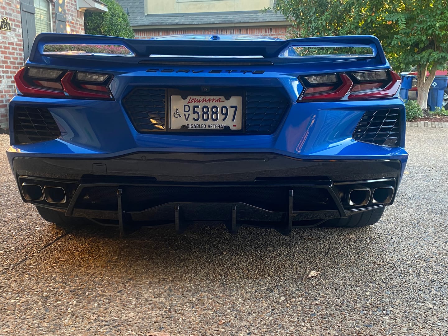 Customer photo review of Corvette C8 Rear Bumper Add-On Diffuser Lip