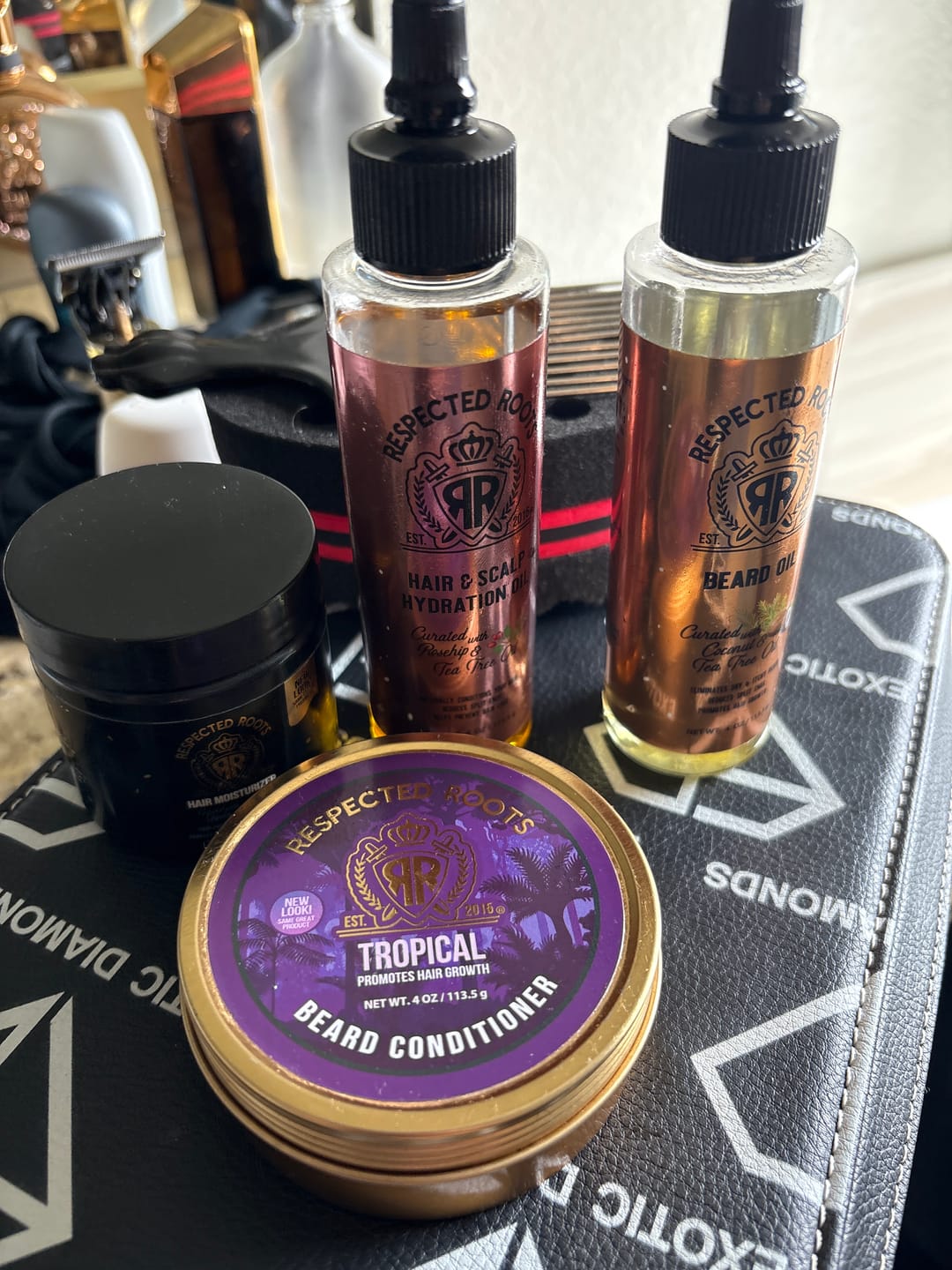 Customer photo review of Hair Oil & Hair Moisturizer Kit