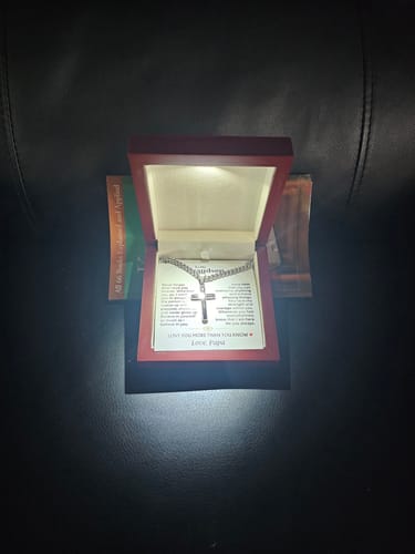 Customer photo review of To My Grandson - Love You More Than You Know - Artisan Cross Gift Set - SS604GS