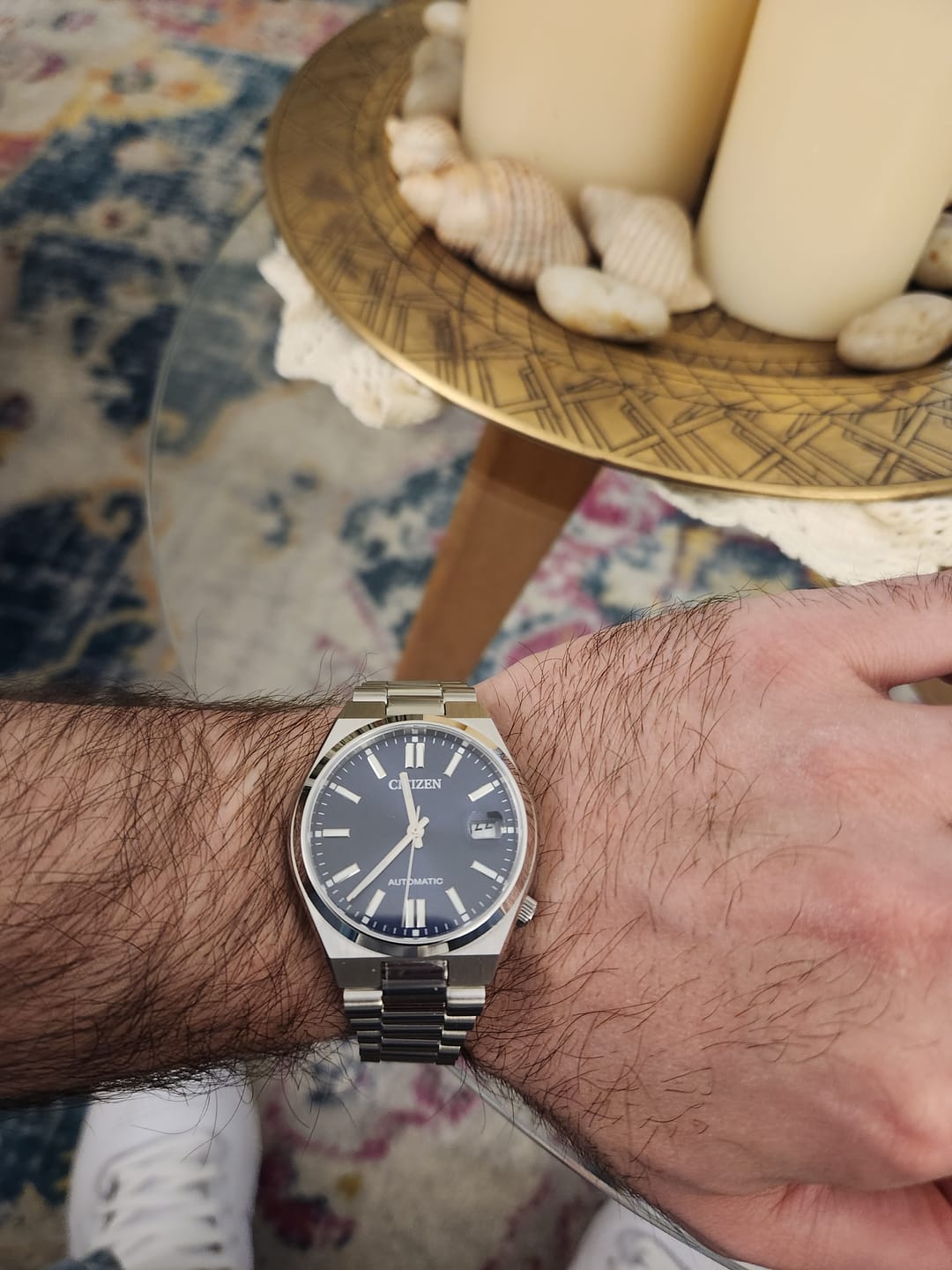 Customer photo review of Reloj Citizen Automatic  NJ0200-50M Tsuyosa Sapphire Azul 37mm