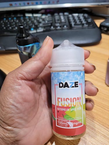Customer photo review of 7 Daze Fusion Watermelon Apple Pear ICED 100ml Vape Juice