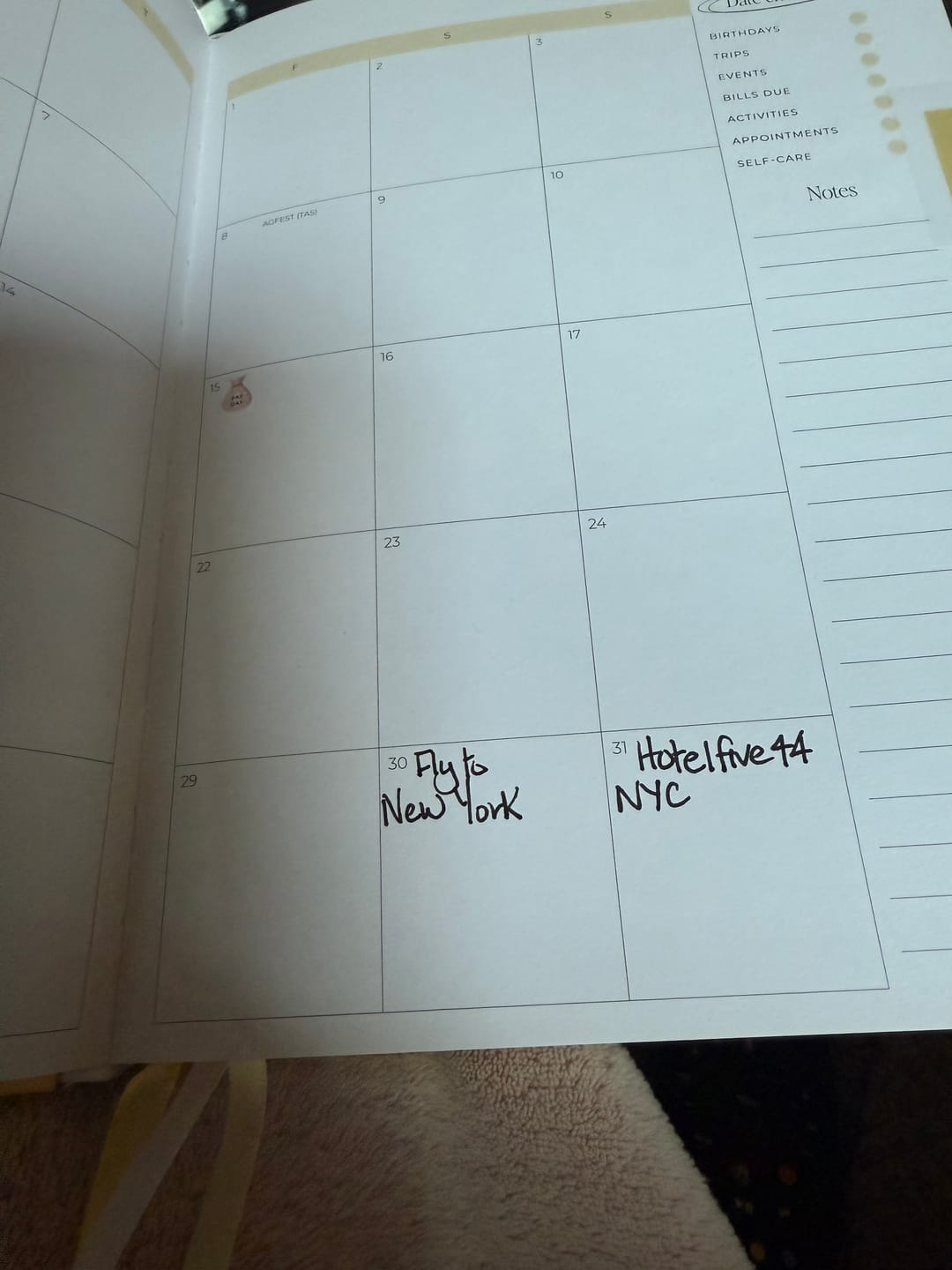 Customer photo review of 2026 Essential Planner - Butter Yellow