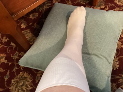 Customer photo review of Performance Eucalyptus Compression Socks