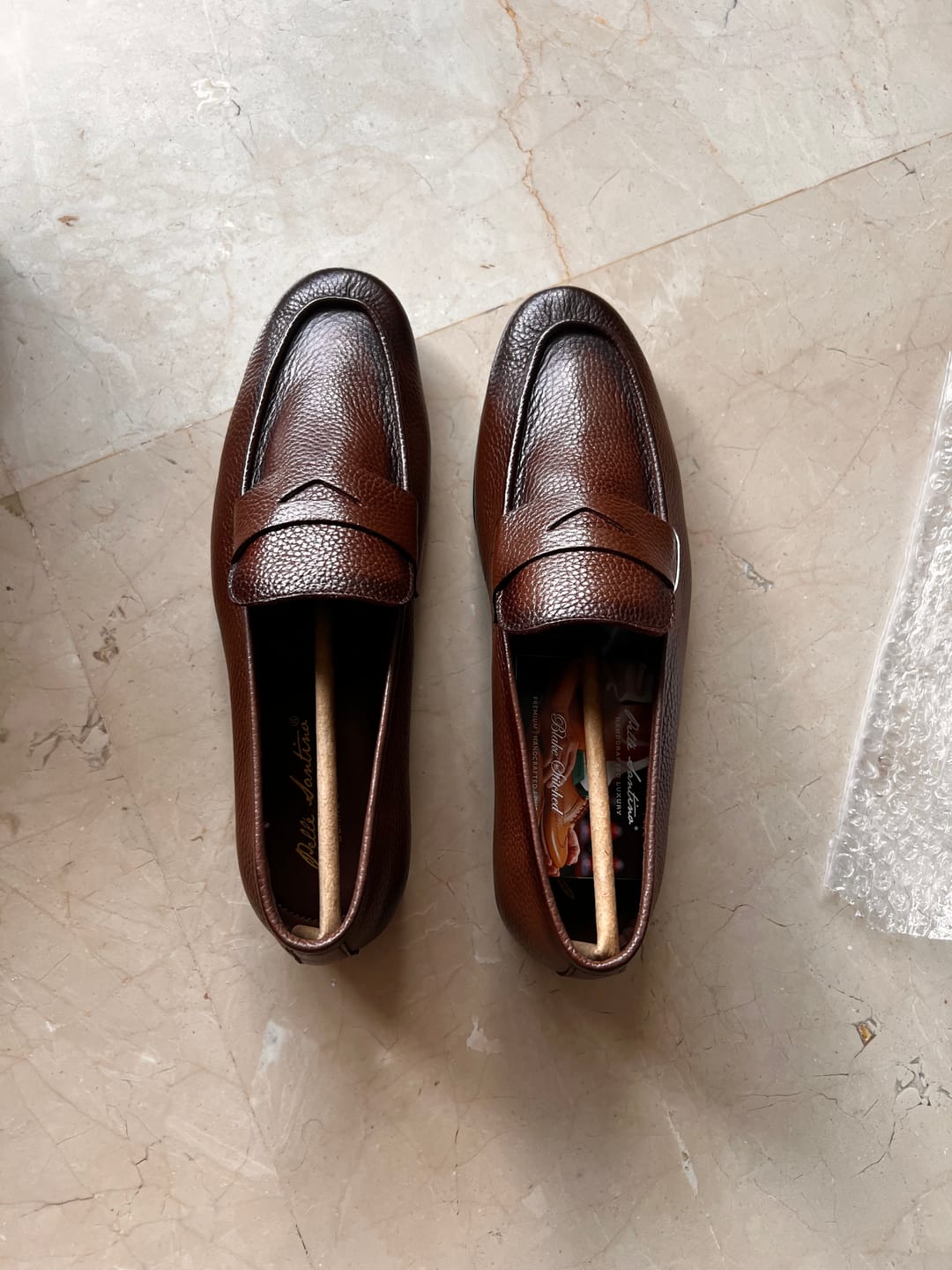 Customer photo review of Brown Milled Penny Loafers - Ultra-Flex