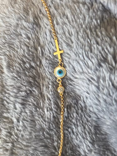 Customer photo review of Guardian Eye Bracelet in Sterling Silver