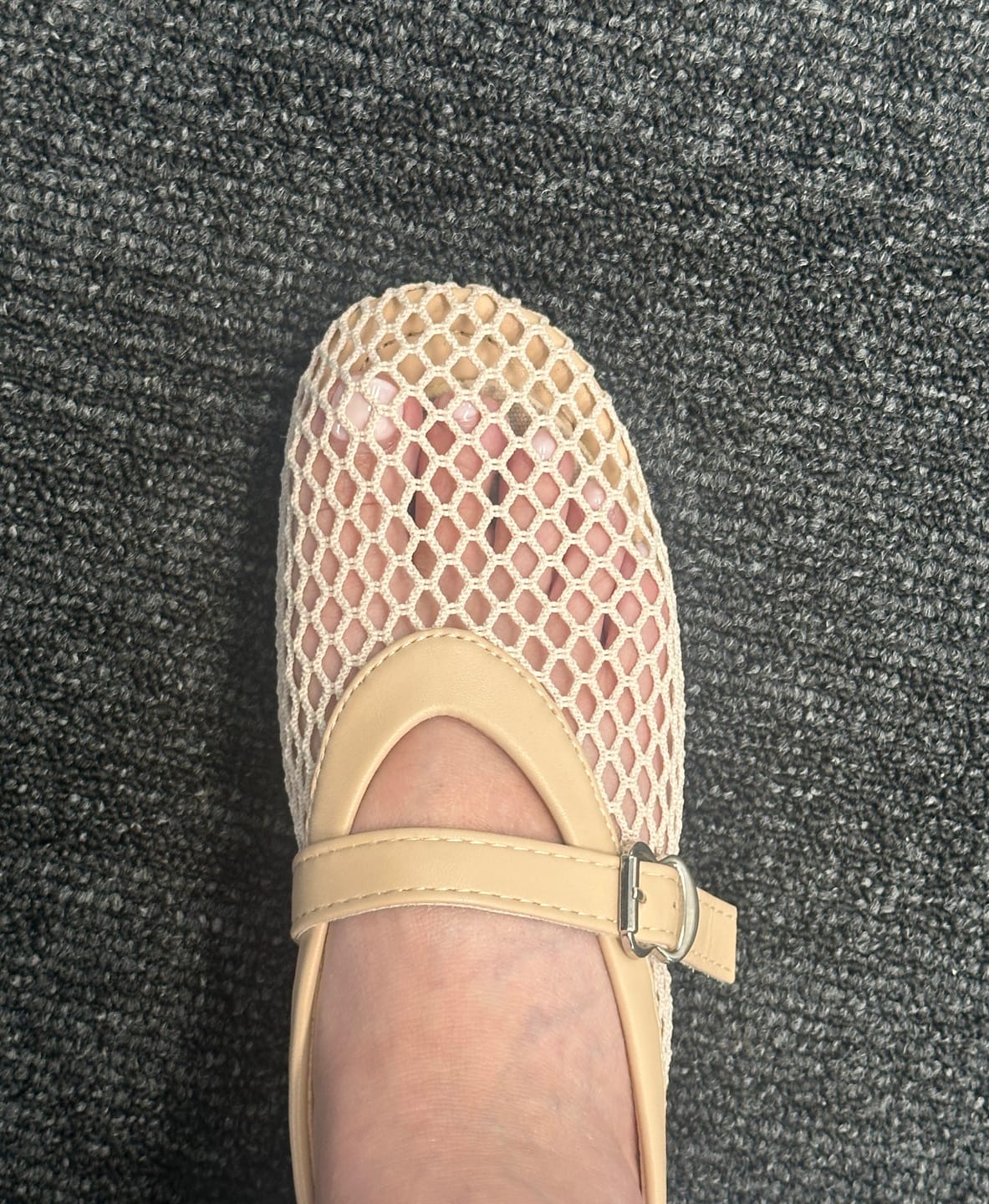 Customer photo review of Rebecca Mesh Ballet Flats