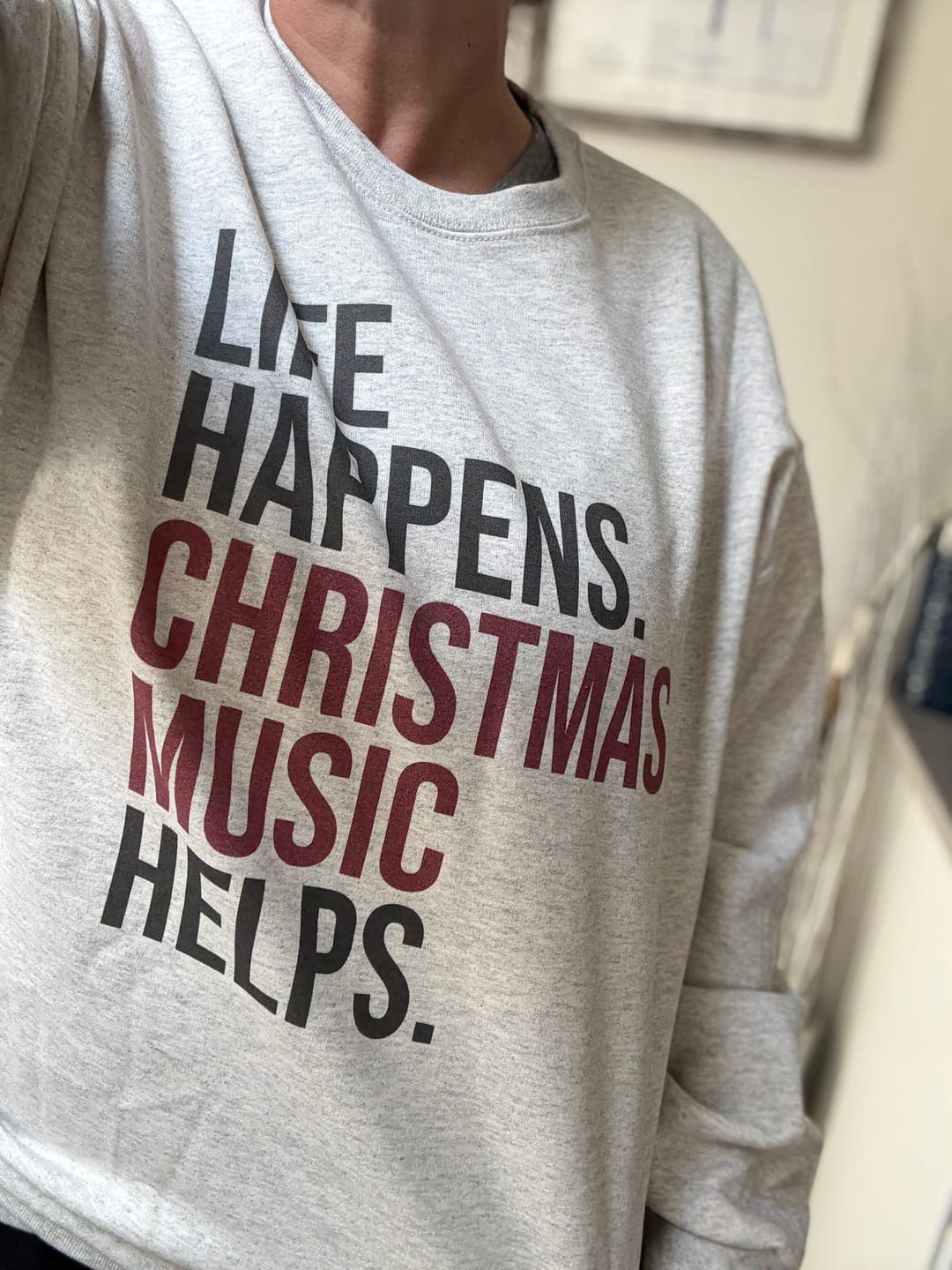 Customer photo review of Life Happens Christmas Music Helps