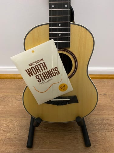 Customer photo review of BT-LG Worth Brown Tenor Low G Ukulele Strings TWO Restrings per Pack Fluorocarbon