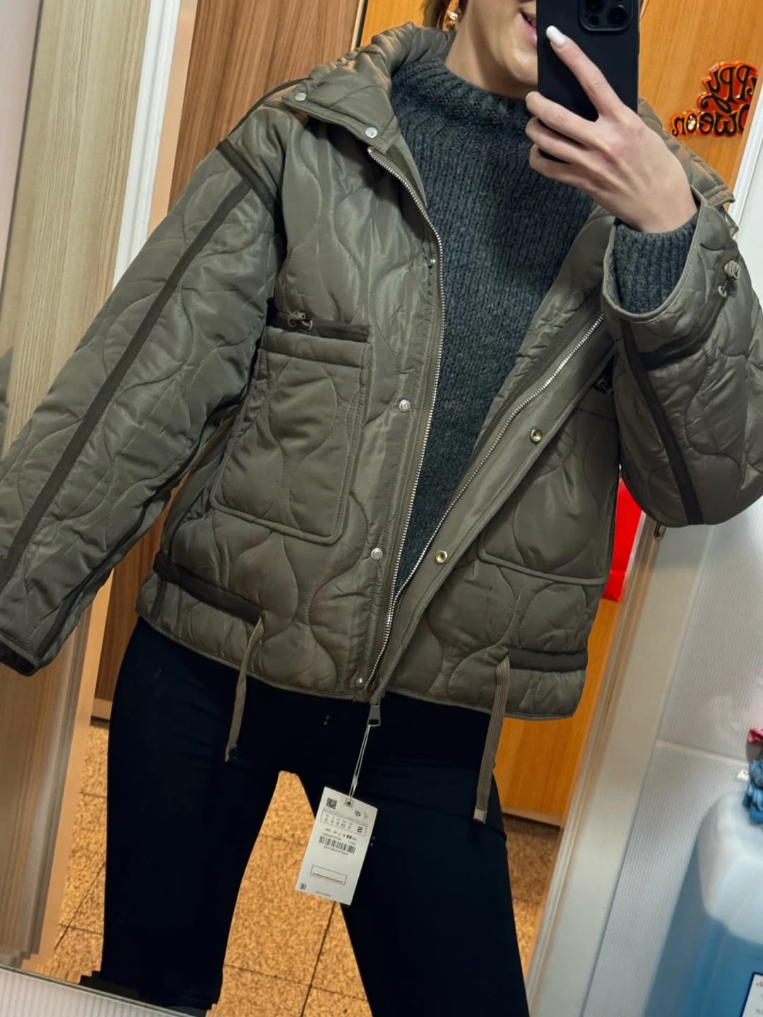 Customer photo review of Alina Stand Collar Cotton Jacket