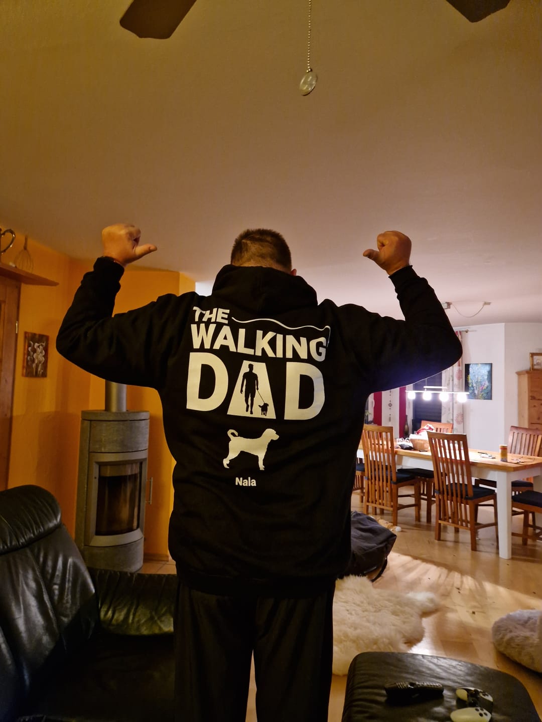 Customer photo review of The Walking Dad - Individueller Hoodie
