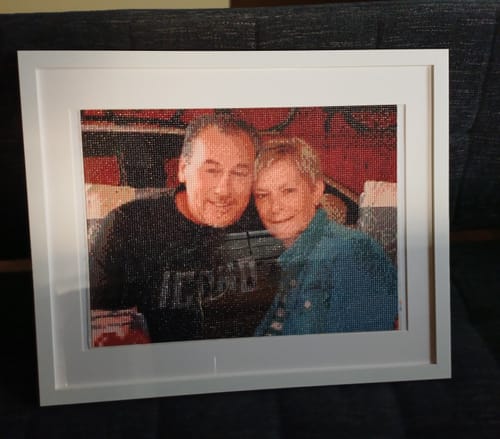 Kundenbewertung mit Foto zu Diamond Painting eigenes Bild