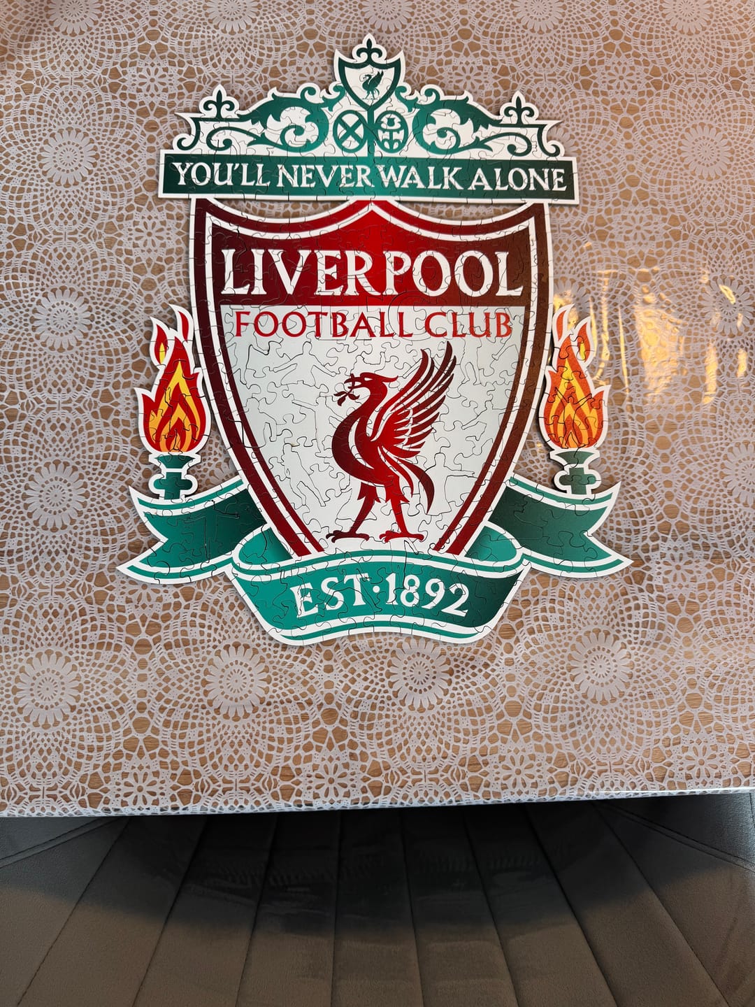 Customer photo review of Liverpool FC® Logo - Wooden Puzzle