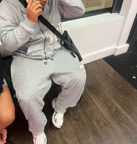 Customer photo review of Godspeed OG Logo Sweatsuit V2 Heather Gray