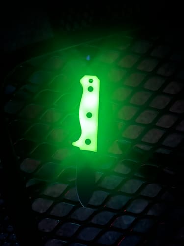 Customer photo review of Compact R4A - Ready 4 Action Knife / D2 Fixed Blade ( UGM GLOW Scales ) 🔥 New 🔥