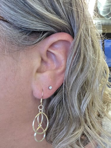 Customer photo review of Silver Tiny Diamond