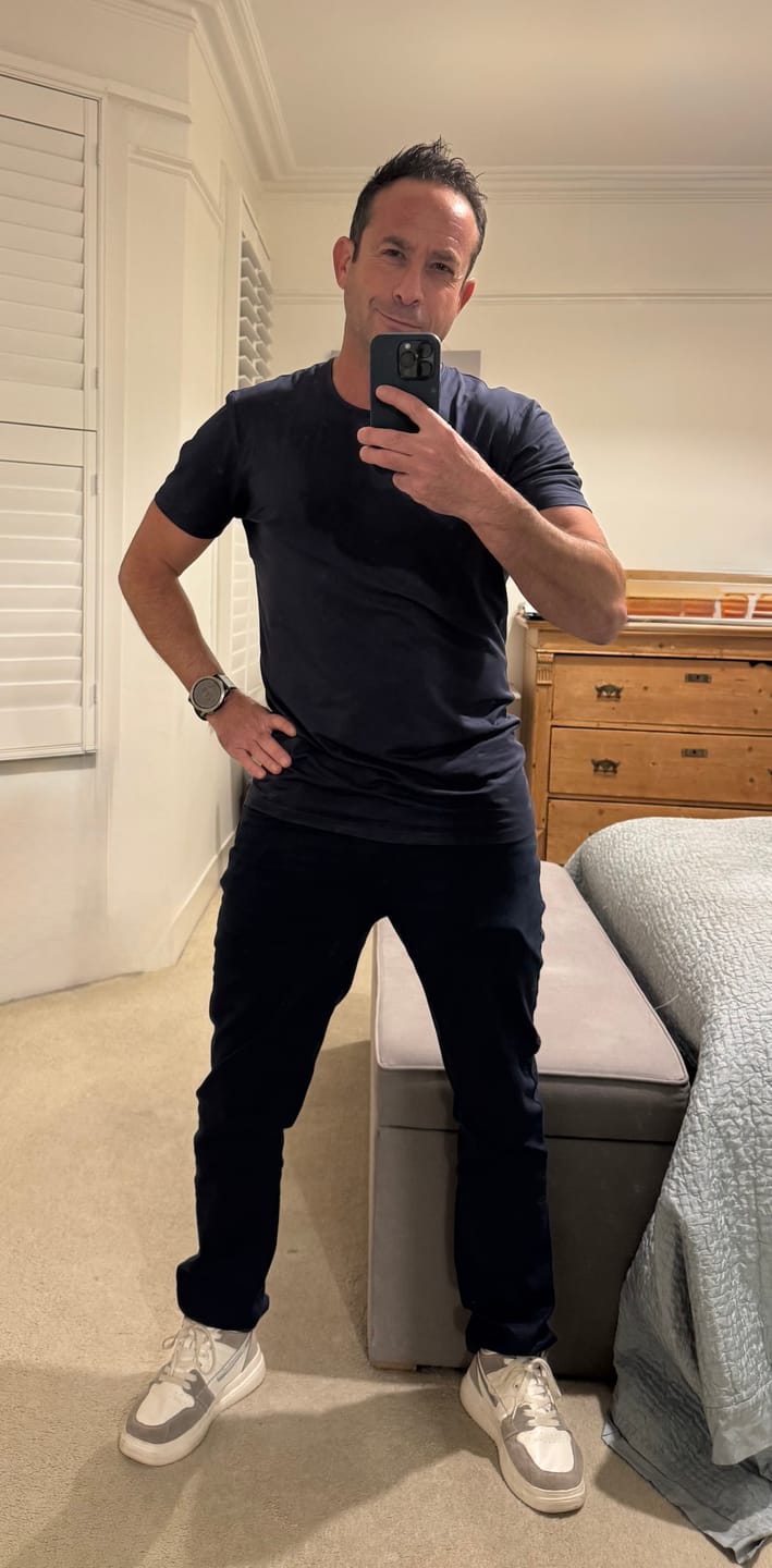 Customer photo review of Ultra Stretch Chino Pants - Slim Fit - Navy
