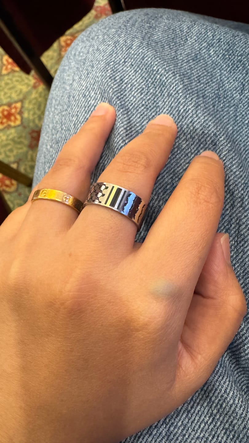 Customer photo review of Keffiyeh Ring