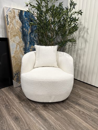 Customer photo review of Francisco Swivel Barrel Chair