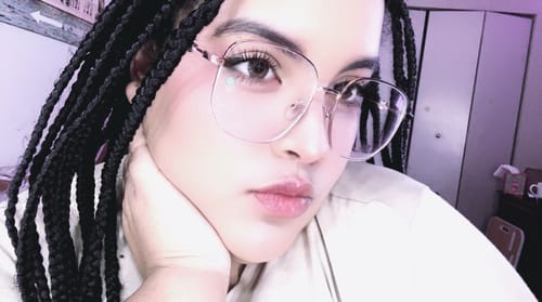 Customer photo review of Melly Eyeglasses