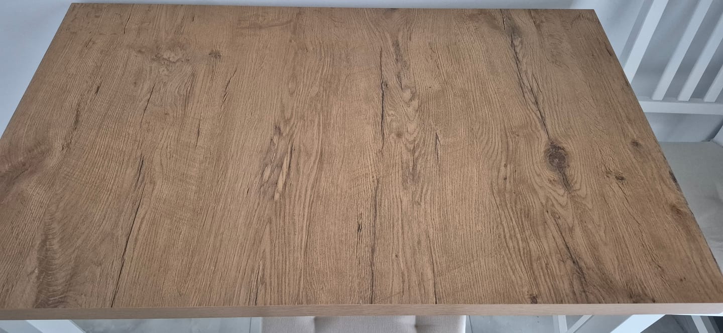 Customer photo review of Masa ADAM, stejar/alb, PAL, 100x60x75 cm