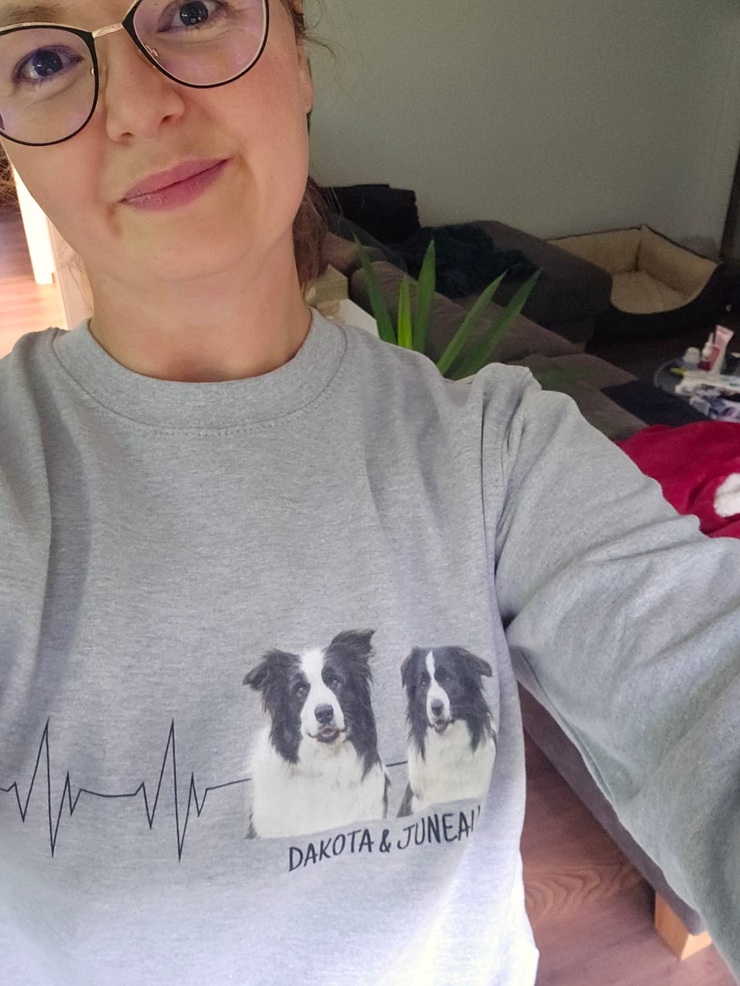 Customer photo review of Herzschlag - Individuelles Sweatshirt
