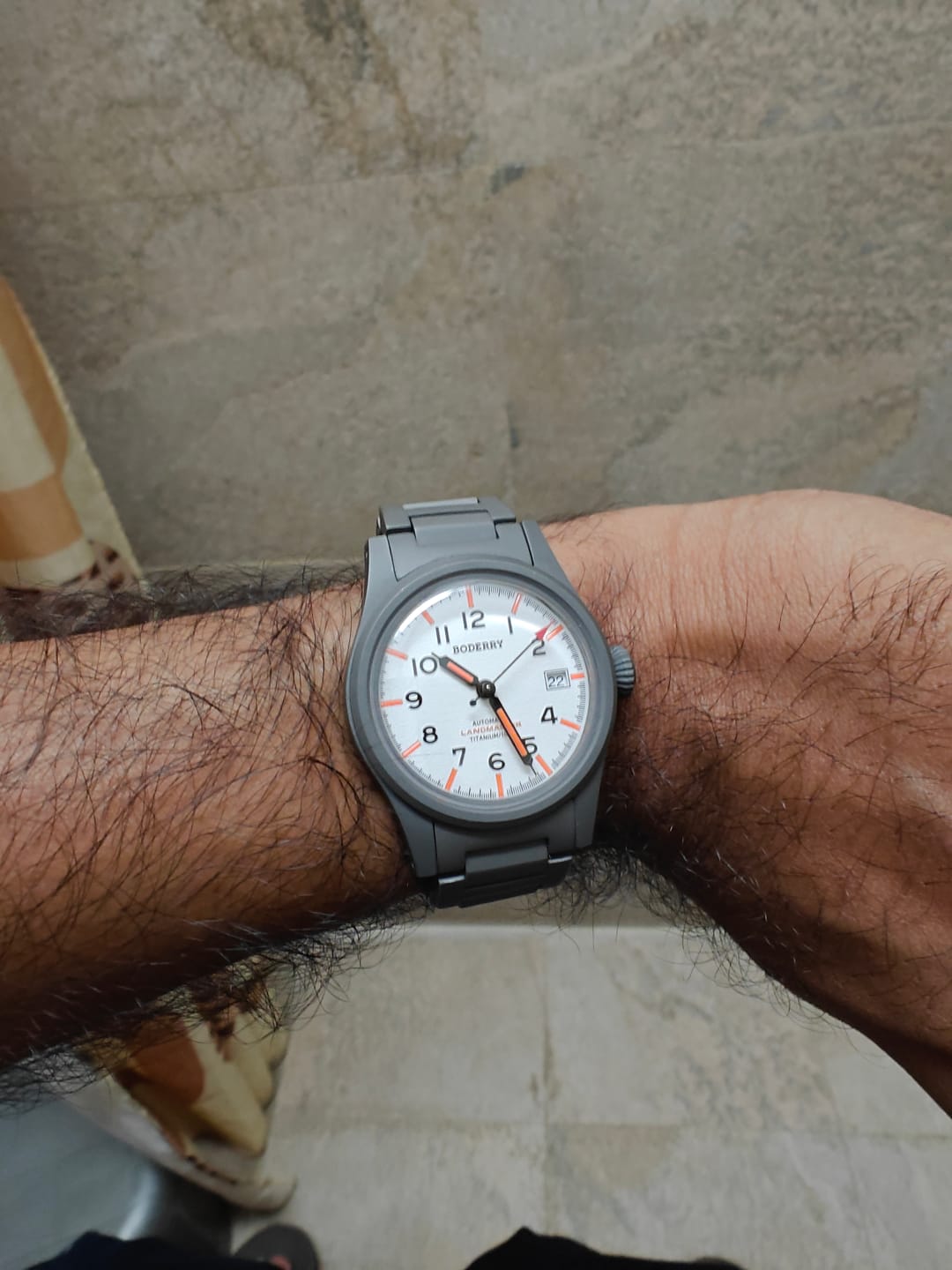 Customer photo review of LANDMASTER - 100M Waterproof Titanium Automatic Field Watch | White-bracelet